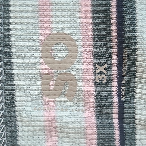 SO BRAND WOMENS PLUS JUNIOR SIZE SUMMER PINK STRIPED "WAFFLE" TANK SIZE … - Picture 13 of 15